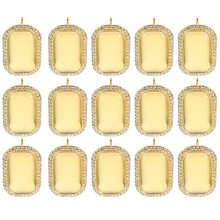 10St Sieraden Bezel Tray Goudkleurig Voor Kettingen En Oorbellen