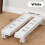 Adjustable Mobile PC Tower Stand - Telescopic CPU Holder with Rolling Casters, Desktop Computer Cart White 9