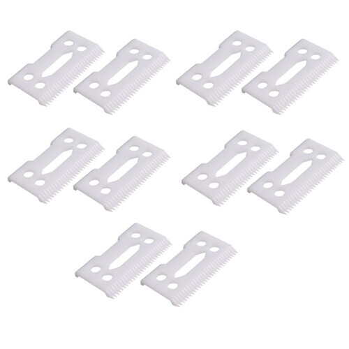 New 10Pcs 28 Teeth Zirconia Ceramic Clipper Blade for  Senior Clipper Replacement Blades