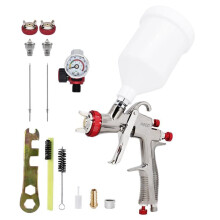 Spray Gun Full Set R500 Spray Gun Car Spray Gun with Air Regulator High Atomization Low Rebound Topcoat Spray Gun B