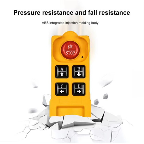 Waterproof Remote Control Duplicator 433.92MHz 4 Buttons Long Distance Hoist Crane Controller for Industrial Use 2