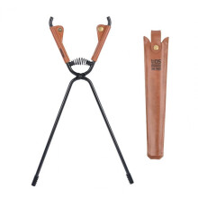 Outdoor Fireplace Tong with Faux Leather Handle Cover Carbon Steel Rustproof Heat Resistant Camping Campfire Tongs