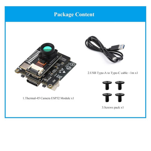 ESP32-S3 IR Thermal Imaging Camera Module,Equipped with ESP32-S3-WROOM-1,80x62Pixels IR Array,ExternalDevice Expansion B 2