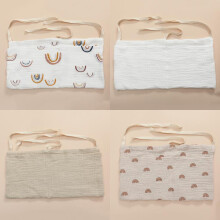 (Moon) Bedside Storage Baby Pouch With Cotton Fabric Multiuse For Baby Room Travel Or