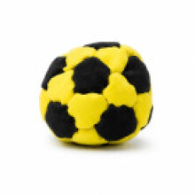 (Black Yellow)Child Plush Soccer Ball For Training And Play With Soft Material Portable Design