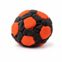 (Black Orange)Child Plush Soccer Ball For Training And Play With Soft Material Portable Design