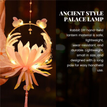 Chinese Traditional Lantern DIY Mid Autumn Festival Lantern Material Set LED Vintage Handmade Lanterns