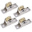 4X 1.6cm Dia Single Roller Window Pane Pulley Doors Wheel Silver + Gold 1