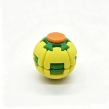 (Yellow) Toy Management Stress With Rotating Pressing Actions For Work And Study Travel