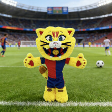 Fc Official Barcelona Mascot Cat Culer Plush Doll Blaugrana Wilat Stuffed Toy Football Fan Gift Collectible