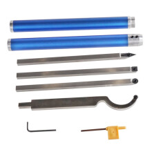 Universal Carbide Tipped 6 Lathe Blade Interchangeable Wood Turning Tools Set,Lathe Turning Tool Lathe for Woodturning,B