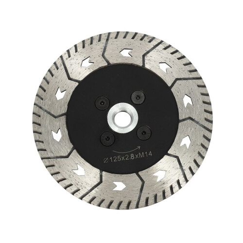 125 x 2.8mm M14 Double-Sided Diamond Saw Blade Grinding Slice  Type With Flange 1