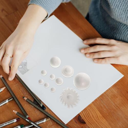 4Sets Onvoltooide Solar System Balls Kit Voor Kinderknutselen 2