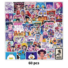 (Style E)Kpop Demon Hunters Sticker Set Y2k Aesthetic Art Funny Decals For Suitcases Huntr X Saja Kpdh Boys