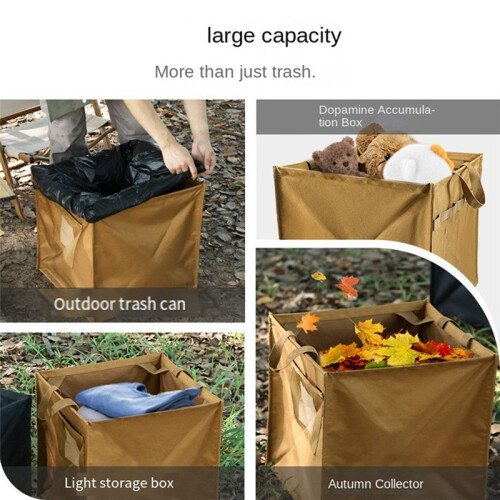 Storage Box Folding Triangle Trash Can Camping Equipment Storage Box Picnic Portable Large Capacity Storage Box A 2