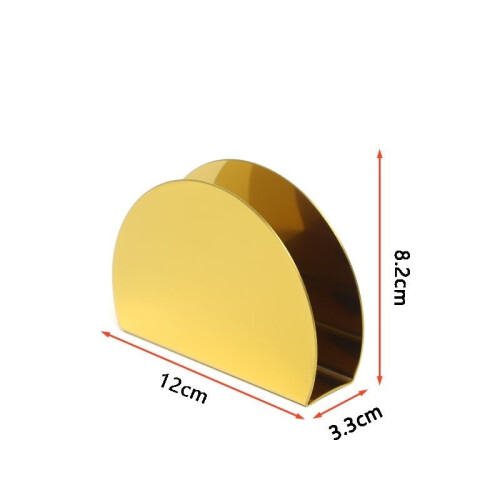 (Gold)Nordic Iron Semicircular Tissue Holder With Logo Customization Restaurant For