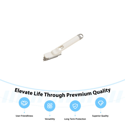 (White) 3-in-1 Grout Brush with Liquid Dispenser
