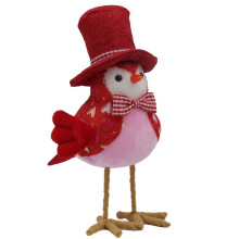 Valentine'S Day Bird Decoration Plush Toy Bird Couple Statue, Suitable for Home Wedding Table Decoration Top Hat