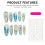 (XS) Butterfly Print False Nails - Natural Edge 1