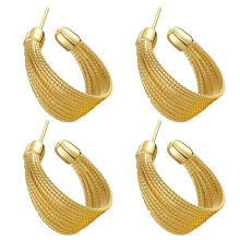 2Paren Stijlvolle Gouden Oorbellen Set Vrouwen &