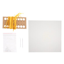 1Set Borduurpakket Thuis Met Gele Organza En Complete Materialen