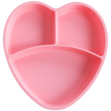 Hartvormige Baby Dinner Plate Siliconen Bord Kleintjes