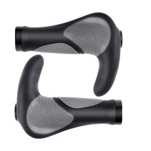 1Paar Anti-Slip Handvat Covers Tpr Rubber En Aluminium Zwart