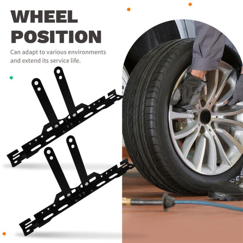 Car Wheel Alignment Tool Plates Adjustable Automotive Wheel Leveling Aligner Wheel Alignment Tool Black 2