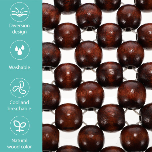 Stoelkussen Hout Kralen Koel Comfortabel 2