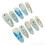 (XS) Butterfly Print False Nails - Natural Edge 3