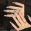 (XS) Butterfly Print False Nails - Natural Edge 6