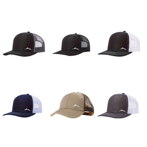 Unisex verstellbare Polyester-Baseballkappe,-Schwarz und Weiß 1