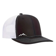 Unisex verstellbare Polyester-Baseballkappe,-Schwarz und Weiß