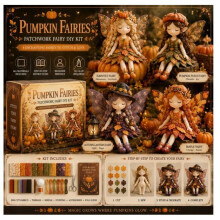 (Pumpkin Fairy)Ensemble poupée patchwork fée avec motif artisanal pour enfants bricolage artisanat et jeux