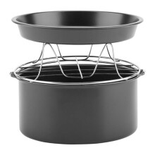 1Set Airfryer Bakvorm Set Zwart Veelzijdige Keukentools