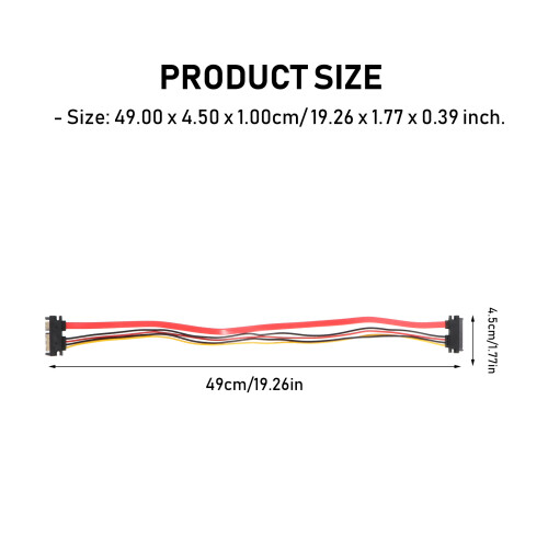 2St Power Adapter Kabel Set Voor Schijf Verlenging 1