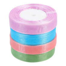 4Rolletjes Transparant Organza Geschenkdecoratielint Voor Feestjes