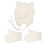 1Set Wit Baby Handschoen Set Warm Gebreid Pasgeboren 1