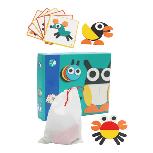 1Set Creatief Tangram Voor Kinderen Met Diverse Kleuren
