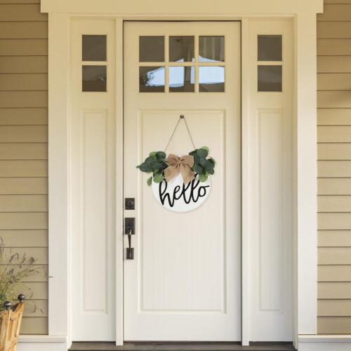 1X Ronde Hello Hanger Voor Voordeur 2