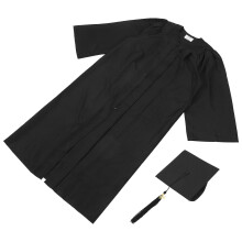 Trendy Zwarte Afstudeerjurk Met Kwast Middelbare School
