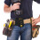 1Zwarte Lederen Tool Pouch Voor Riem, Organizer Voor 3