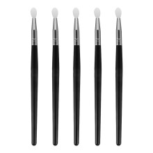 5St Make-Up Lippenkwasten Van Silicone En Kunststof Zwart