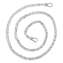Zilveren Metalen Schouderriem Purse En