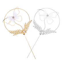 2St Kleurrijke Cake Toppers Metalen Picks Voor Feest En Verjaardag