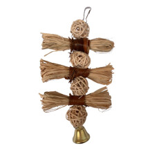 1X Rattan Knabbelbal Vogel Speelgoed Papegaaien