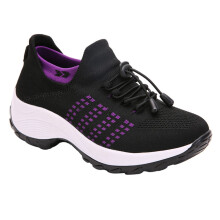 1Paar Modieuze Vlieggebreide Comfortabele Dames Sneakers