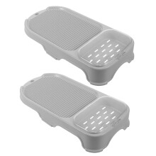 2St Draagbare Wasborden, Plastic Anti-Slip Kledingwasbord Voor Handwas