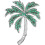 1St Decoratieve Groene Kokosboom Broche Dames Accessoire 1