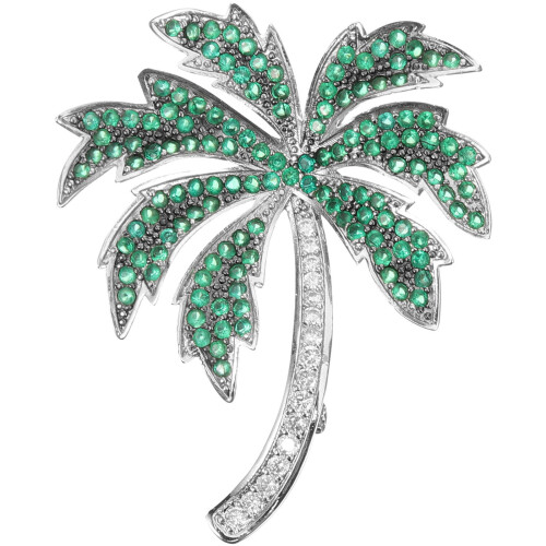 1St Decoratieve Groene Kokosboom Broche Dames Accessoire
